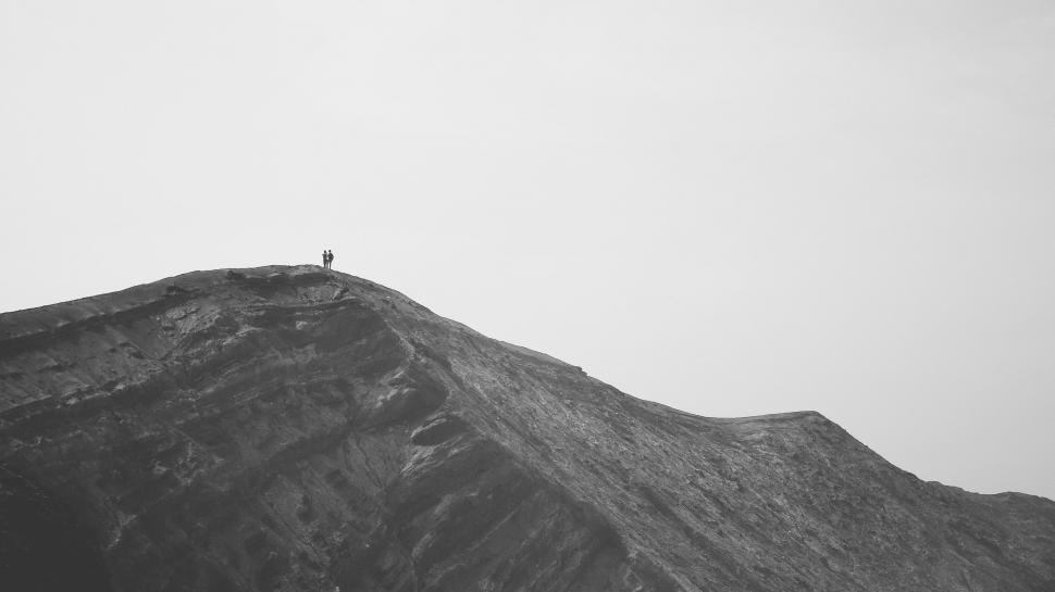 Free Image of Climbers on mountain top  