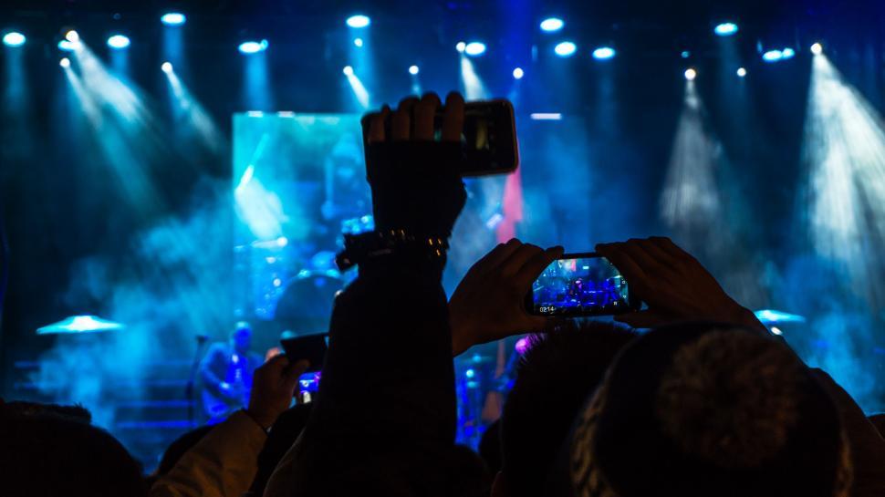 Free Image of Music Concert and Crowd  