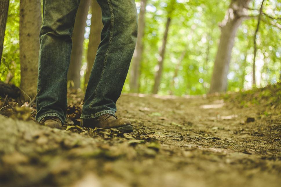 Free Image of Leather Boots and Denim Jeans  