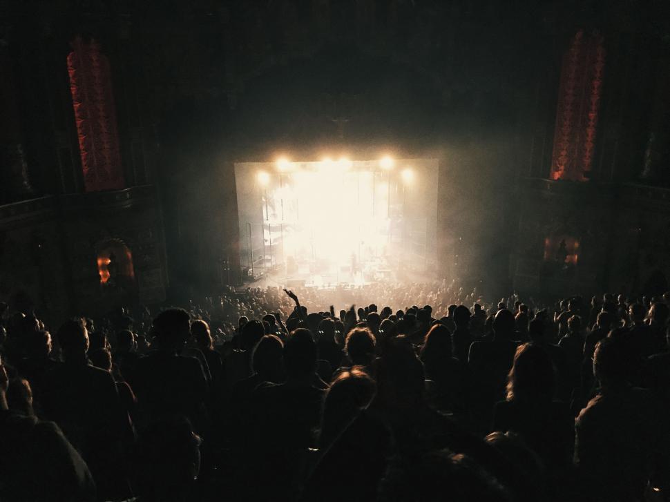 Free Image of Dark View of Music Concert with People 