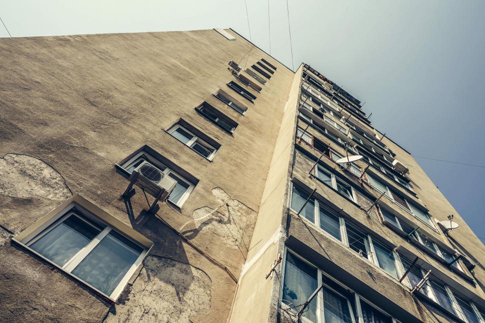Free Image of Old Residential Building from Below 