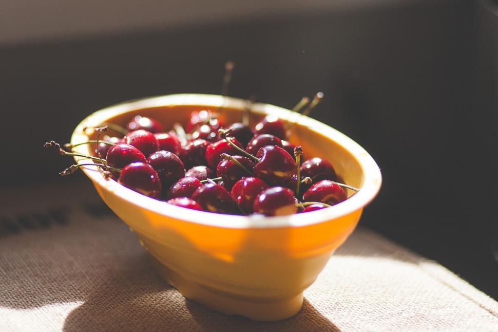 Free Image of Red Cherries  
