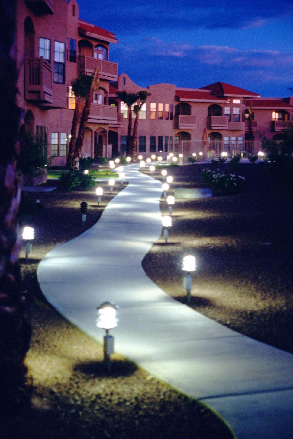 Free Image of Illuminated path 