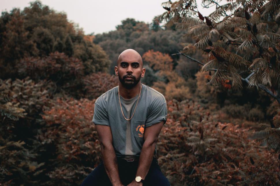 Free Image of Bald African Man in casual clothing  