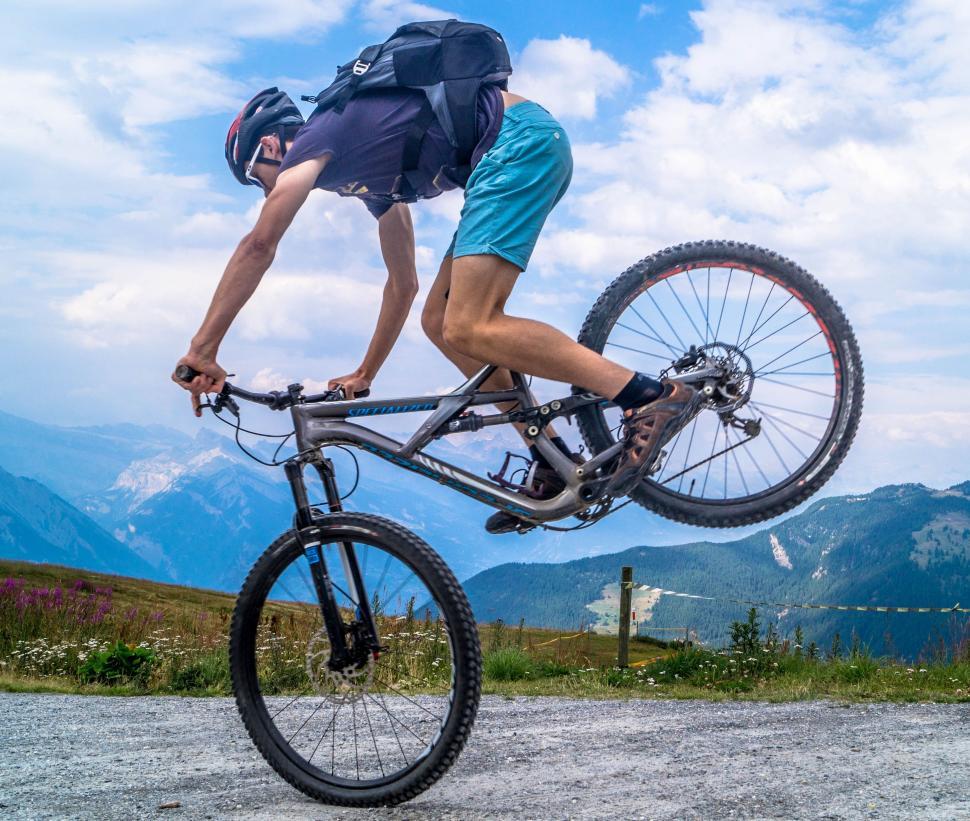 Free Image of Cyclist Doing Stunts  