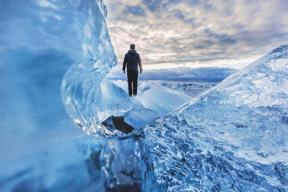Free Image of Man on Ice  