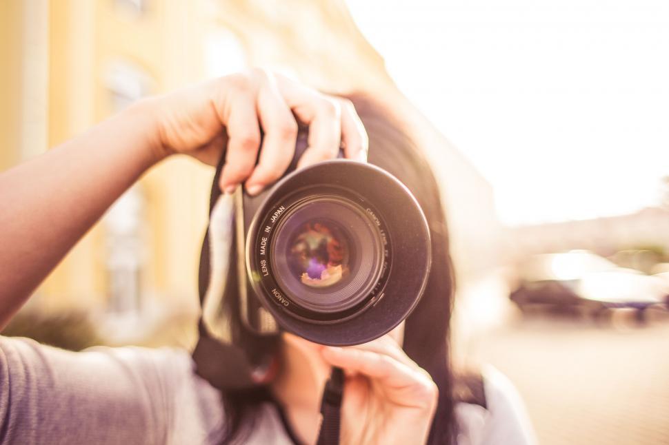 Free Image of Taking Picture with Canon Camera  