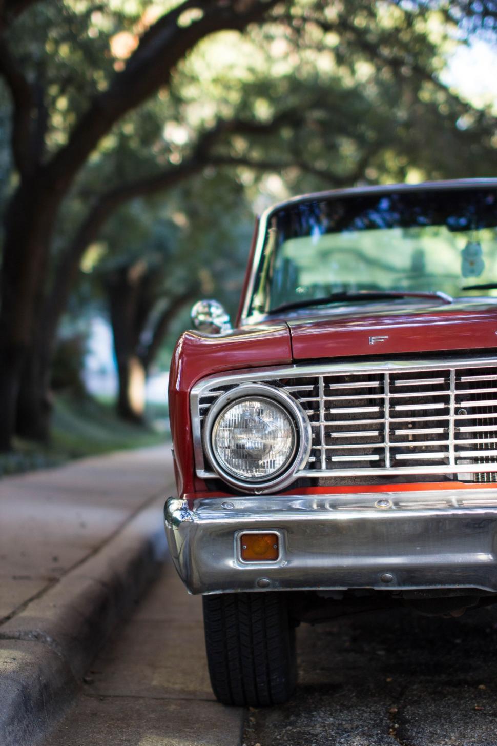 Free Image of Headlight and bumper of Car  