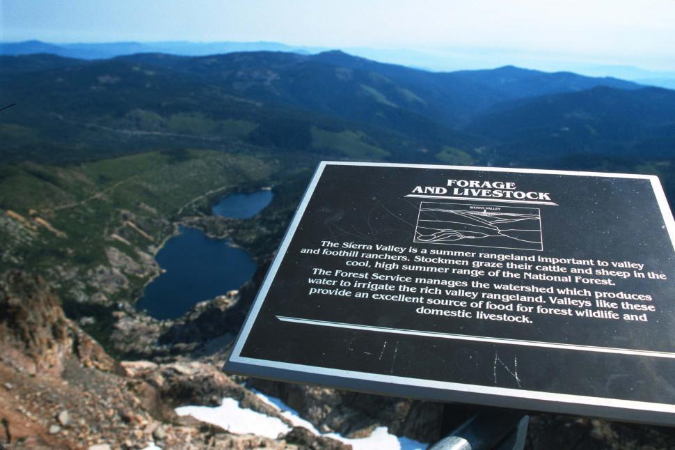 Free Image of Sierra Valley information sign 