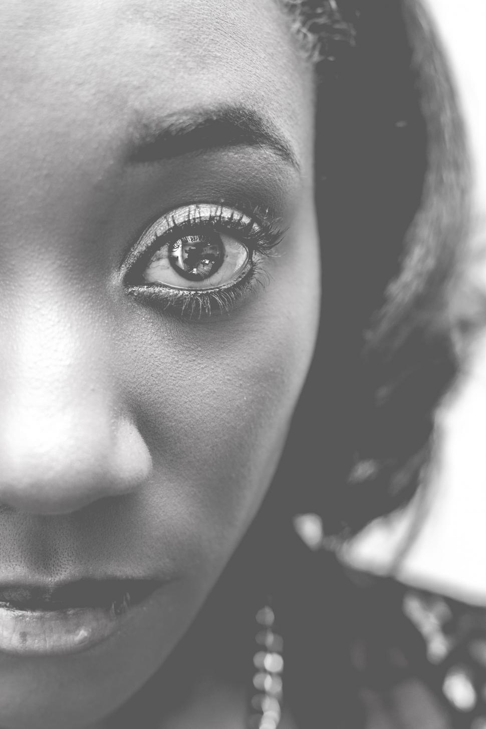 Free Image of African Woman Half Face 