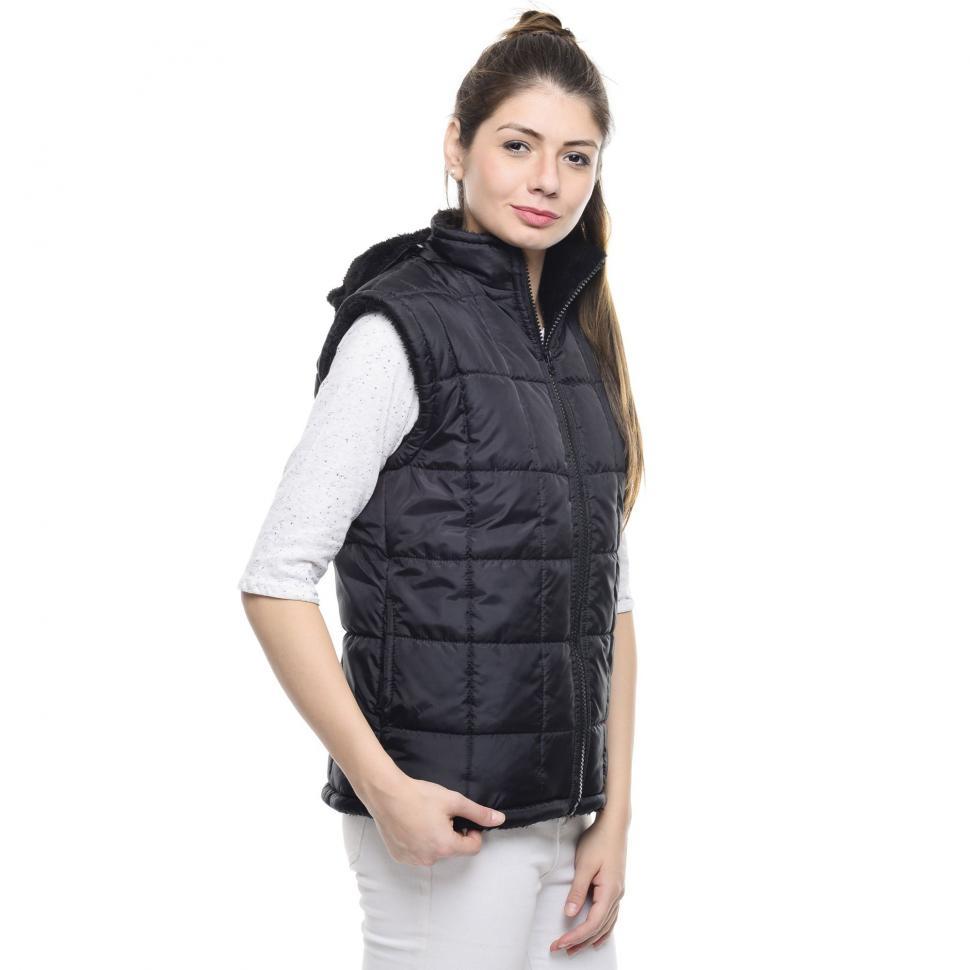 Free Image of Young Woman in Vest Winter Jacket 
