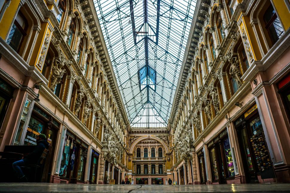Free Image of Interior view of old style building  