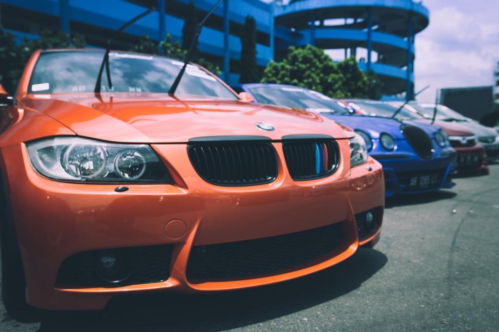 Free Image of Cars at auto show  