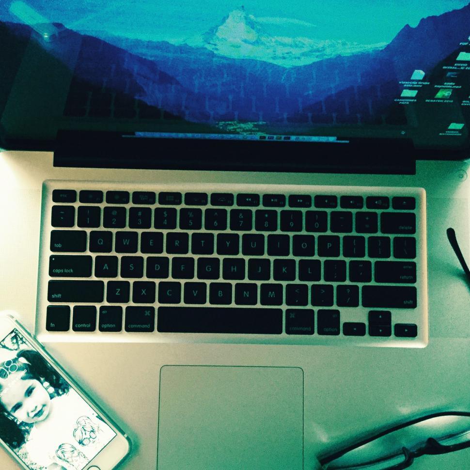 Free Image of iPhone and Laptop  