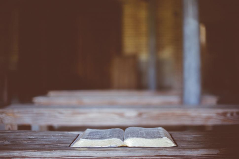 Free Image of Open Bible Book  