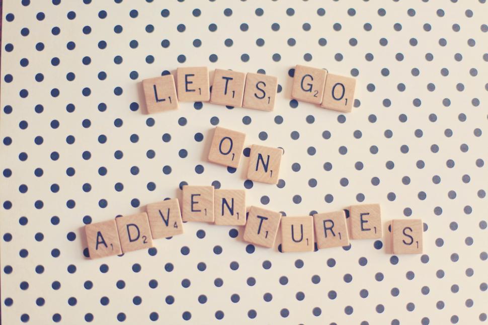 Free Image of Quote with Scrabble letters 