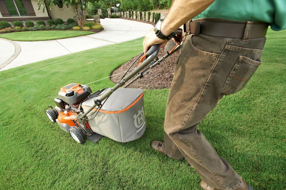 Free Image of Man with Lawn mower 