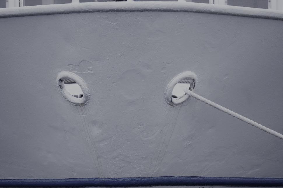 Free Image of Anchor holes in ship 