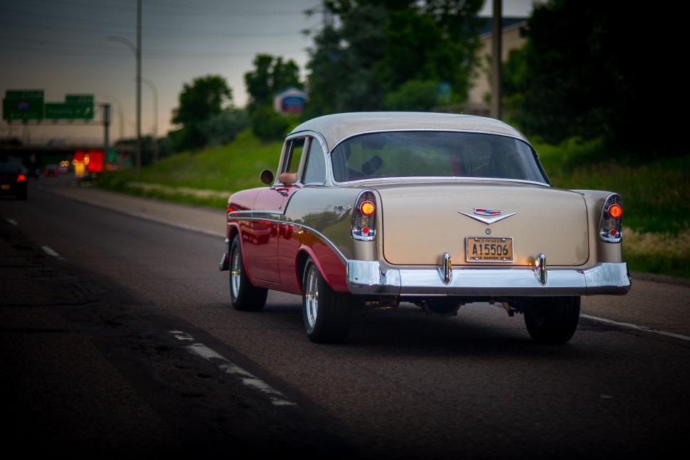 Free Image of Vintage Car on Road  
