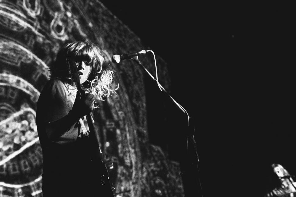Free Image of Courtney Melba Barnett With Guitar on Stage  