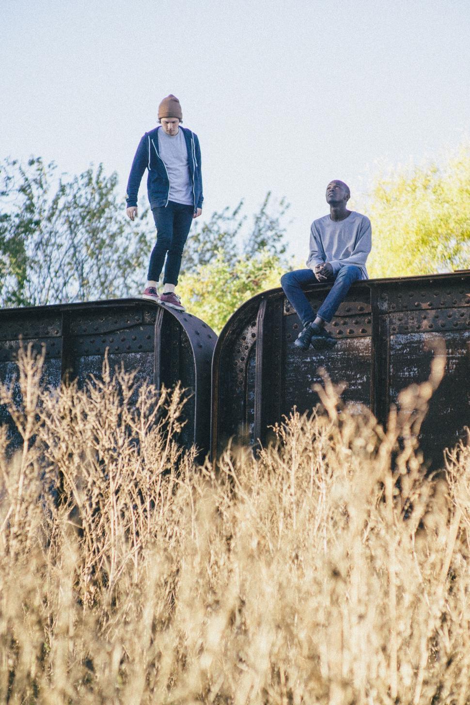 Free Image of Caucasian and African Male Friends  