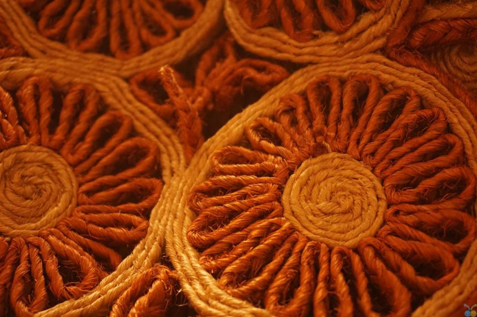Free Image of Handmade Jute Flowers 
