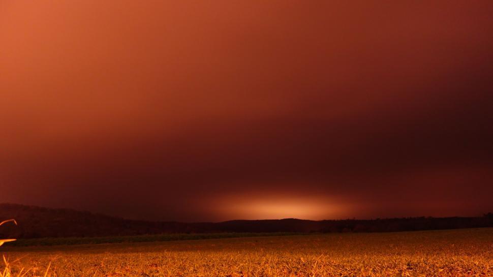 Free Image of Orange Night Sky  