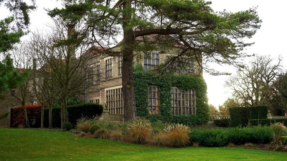 Free Image of Big House with trees  