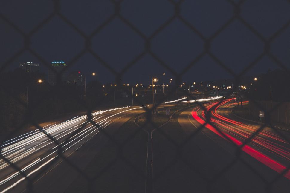 Free Image of Lights Trails on Road  