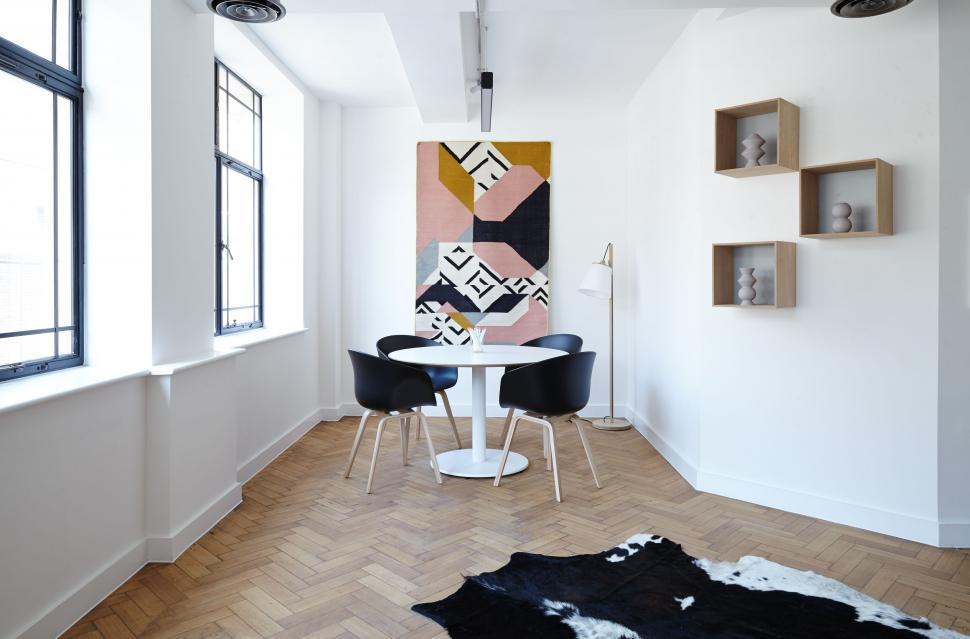 Free Image of Modern Living Room with white walls  