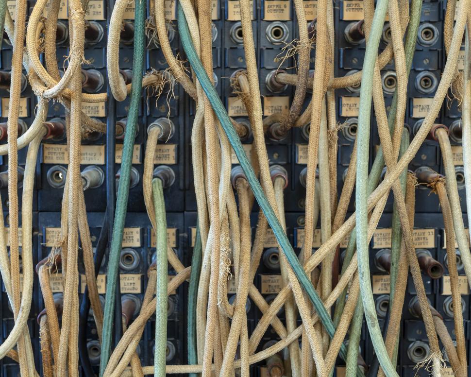 Free Image of Vintage communication cables  