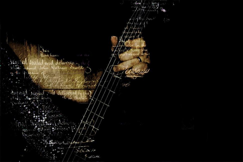 Free Image of Fingers on Guitar - Poster 