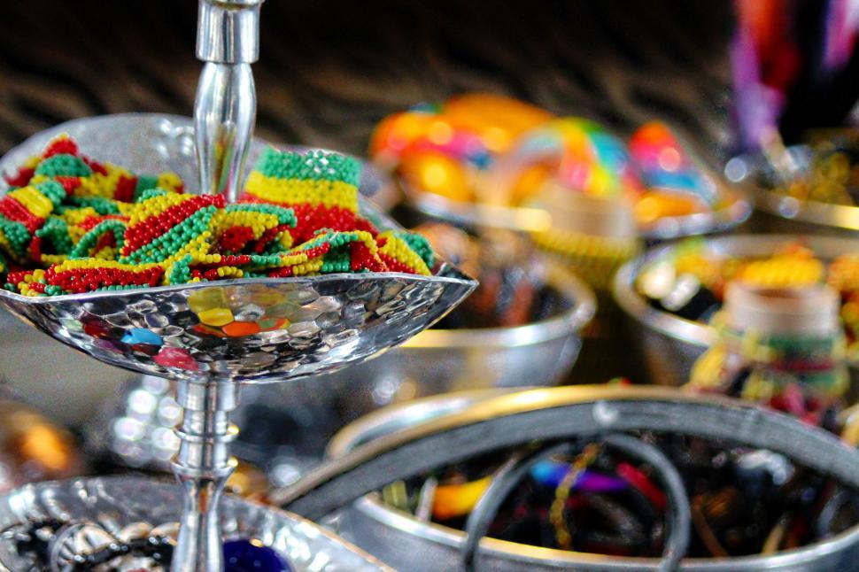 Free Image of Bracelets and Jewelry For Sale in Market 
