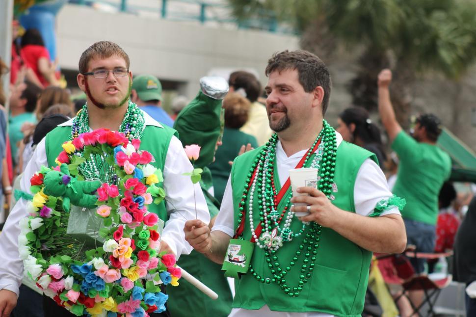 Free Image of Two Men in Irish-Italian Parade  