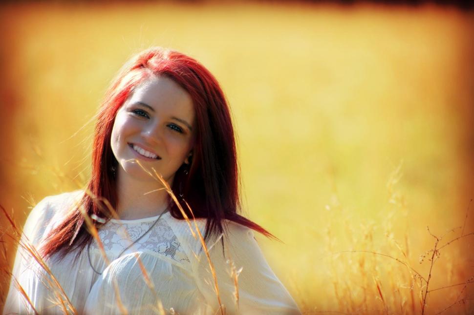Free Image of Red Hair Woman  
