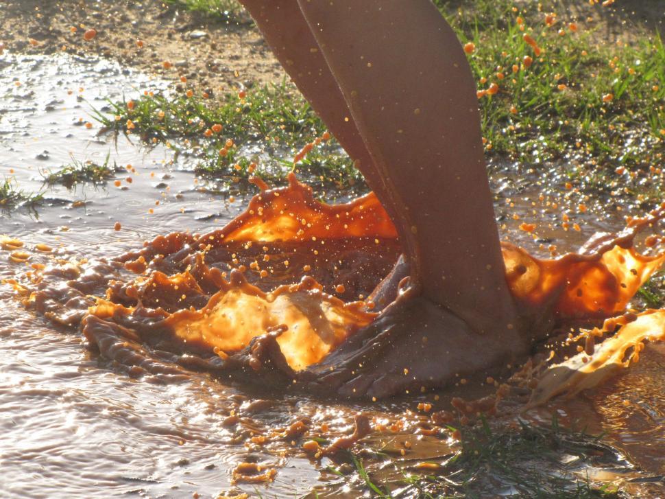 Free Image of Feet in Mud  