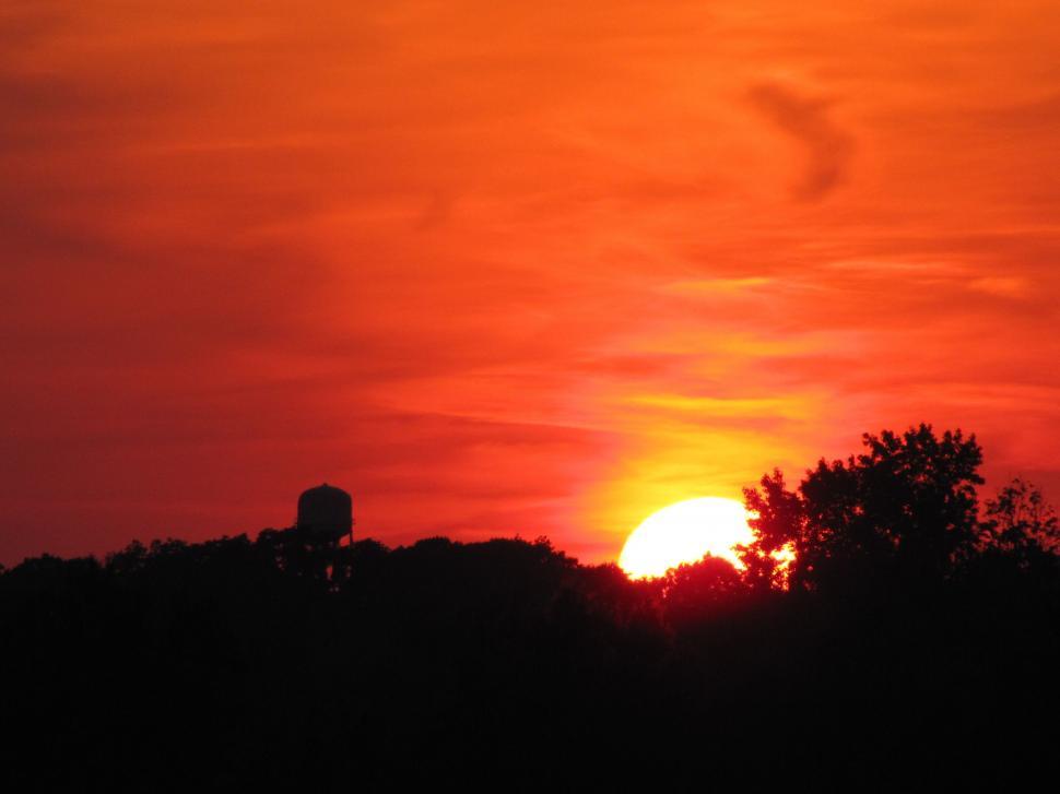 Free Image of Orange Sunset  