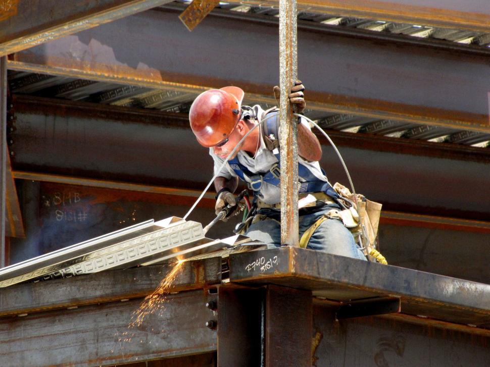 Free Image of Welder at construction site 