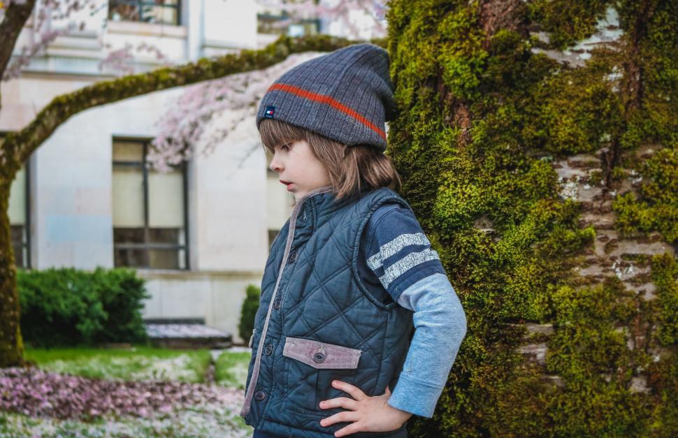 Free Image of Little Boy With Trees - Looking Down  