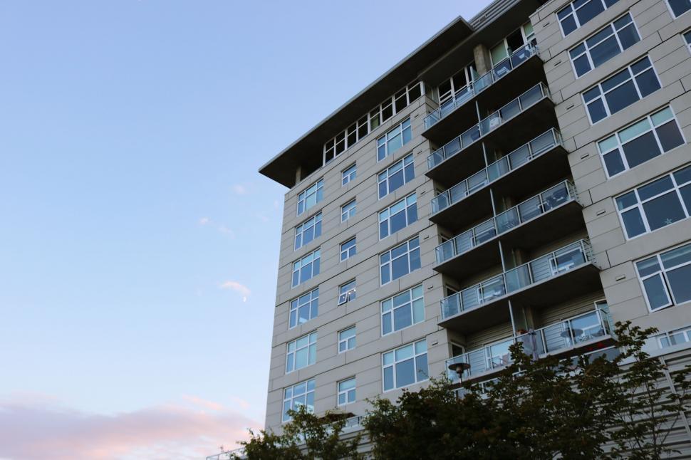 Free Image of Apartment Building with glass windows  