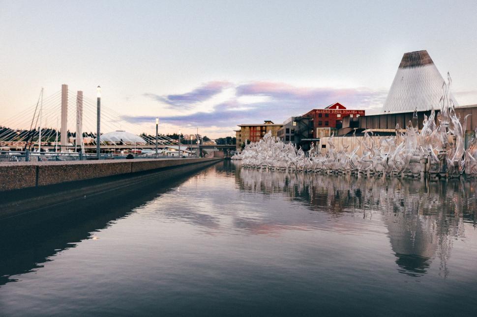 Free Image of Museum of Glass and Skyline - Tacoma 