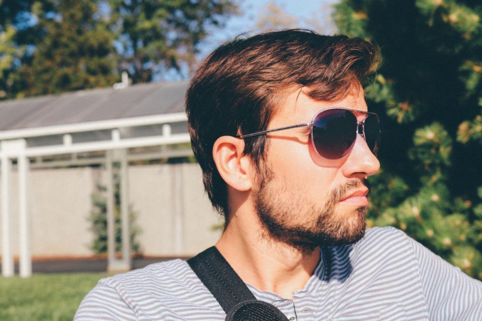 Free Image of Side View of Young Man in Sunglasses  