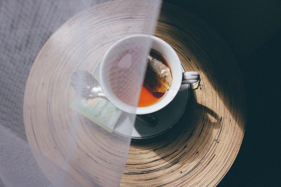 Free Image of Peppermint Tea And Curtain  