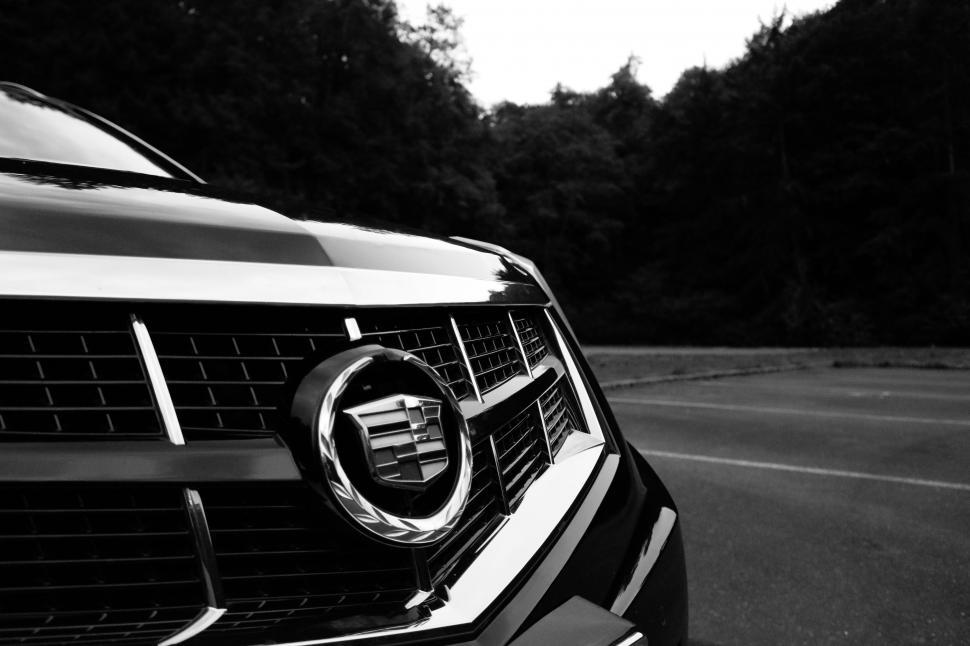 Free Image of Cadillac Car - B&W 