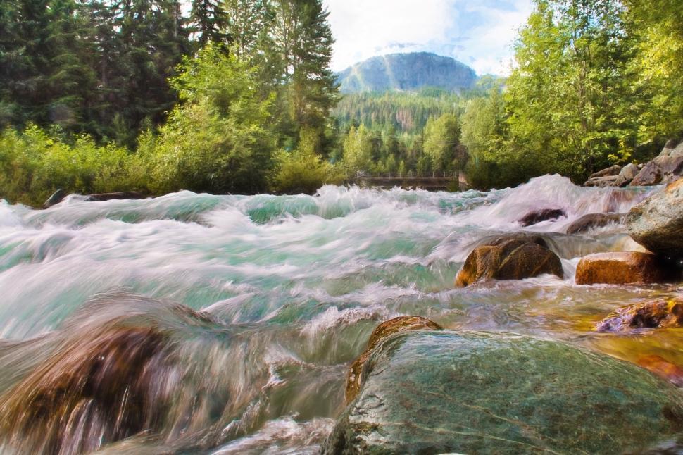 Free Image of Landscape view of waterfall  