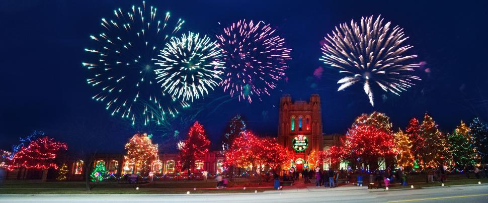 Free Image of Christmas Fireworks 