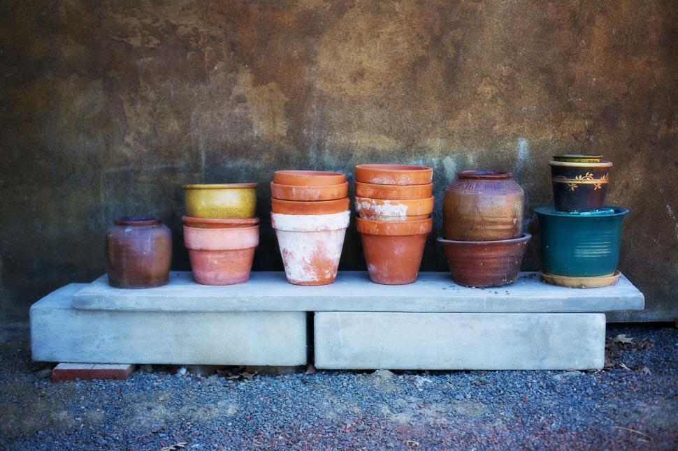 Free Image of Terracotta Flower Pots  