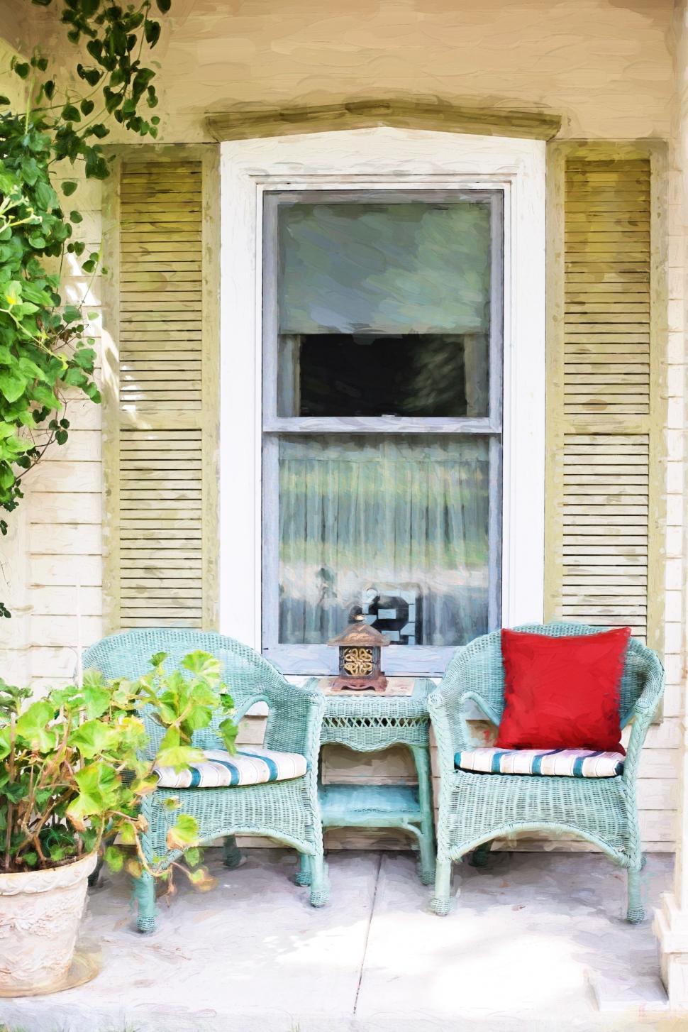 Free Image of Patio chairs and Plants  