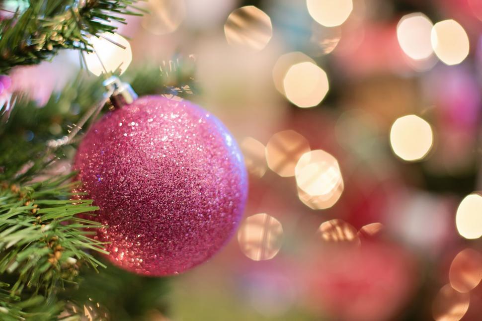 Free Image of Sparkling Christmas Ball  
