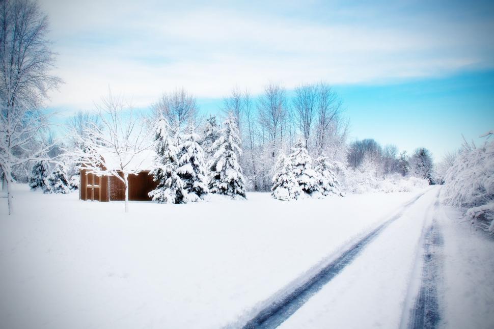 Free Image of Road in Snow  